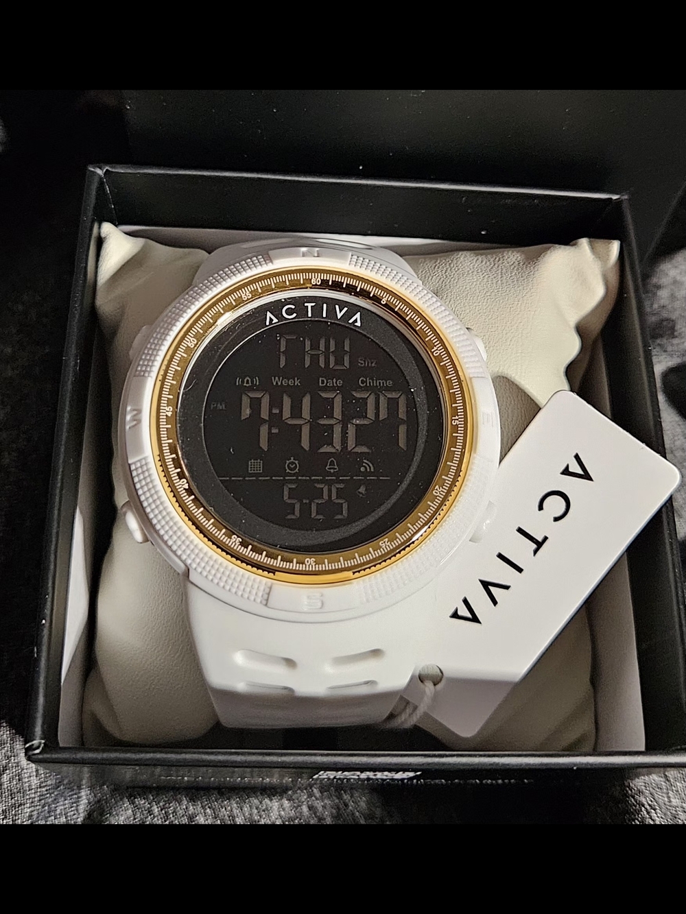 Activa X Invicta White and Gold Digital Sports Watch ACW1915-014 - Picture 2 of 11